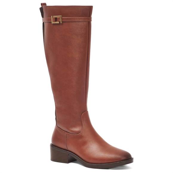NEW ANDREA women's tall riding boots in tan - Picture 1 of 5